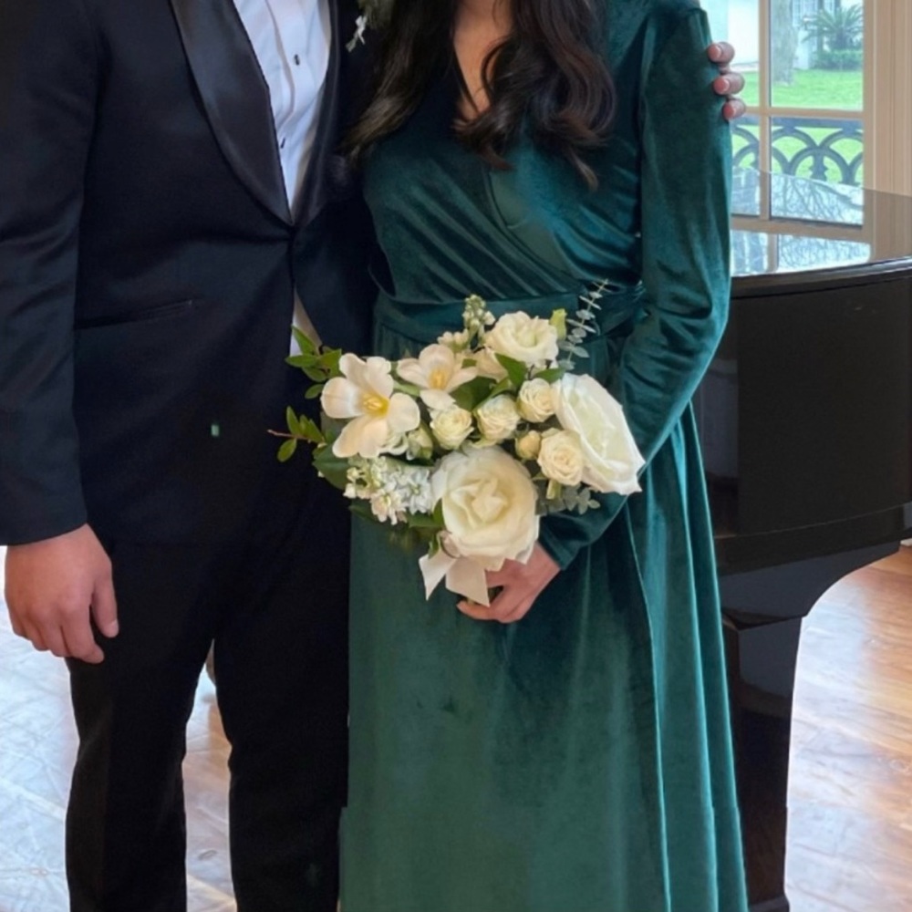 Green Velvet Dress
